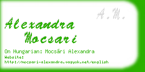 alexandra mocsari business card