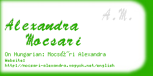 alexandra mocsari business card
